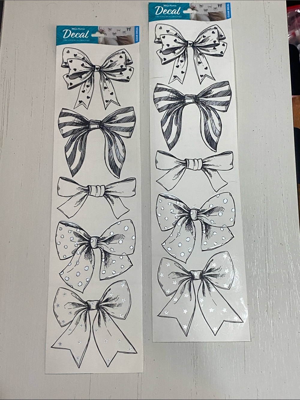 Decorative Black & White Bow Wall Stickers by Main Street